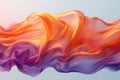 Abstract background of wavy silk or satin. fire colored satin fabric silky texture, 3d render illustration, generative ai Royalty Free Stock Photo