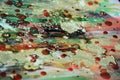 Abstract background with wax and paint