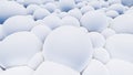 Abstract background of white balls 3d illustration