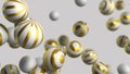 Abstract background white balls on a white background 3d render Royalty Free Stock Photo