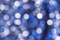 Abstract background. White and blue circles in bokeh Royalty Free Stock Photo