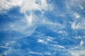 Abstract background white cirrus clouds against a blue sky Royalty Free Stock Photo