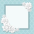 Abstract Background With White Flowers