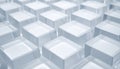 Abstract Background of White Glass Cubes Royalty Free Stock Photo