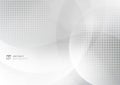 Abstract background white and gray curve circle with haltone