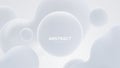 Abstract background with white metaball shapes. Morphing organic blobs. Vector 3d illustration. Liquid shapes.
