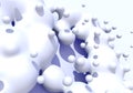 Abstract background with white milk drops boiling Royalty Free Stock Photo