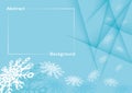 Abstract Background, White snowflakes paper cut, on a blue background, vector illustrations