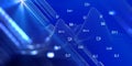 Abstract background with wireframe algorithm analyze data and blurred lines. Quantum cryptography concept. Analytics algorithms Royalty Free Stock Photo