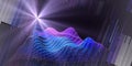 Abstract background with wireframe analytical algorithm data analyze  with blurred lines. Quantum cryptography concept. Analytics Royalty Free Stock Photo