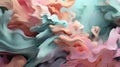 3d rendering Wisps of colorful smoke wavy in the air Royalty Free Stock Photo