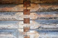 Abstract background - a wooden frame - weave logs