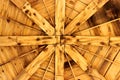 abstract background of wooden roof of summerhouse Royalty Free Stock Photo