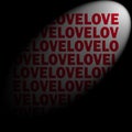 Abstract background words love on white background