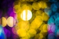 Abstract Background Yellow Green and Pink Bokeh Lights Would Suit for every festival. Royalty Free Stock Photo