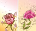 Abstract backgrounds with decorative flowers Royalty Free Stock Photo