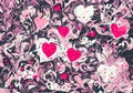 Abstract backgrounds with hearts for Valentine Day, Wedding or Love - Generative AI