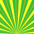 Green, yellow colorful abstract background with rays starburs vector illustration retro style pattern seamless concepts Royalty Free Stock Photo