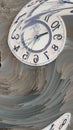 Abstract Backward Time Clock Art