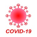 Coronavirus icon. Covid-19 pandemic symbol. Simple isolated virus pictogram. Royalty Free Stock Photo