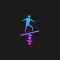 Abstract balancing man concept