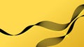 Abstract balck lines lighting effect on yellow background Royalty Free Stock Photo
