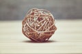 Abstract ball woven from twigs