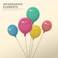 Abstract balloon infographics Royalty Free Stock Photo