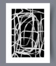 Abstract band tangled tracery wall art print