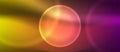 Vector Glowing Circles in Shining Purple and Yellow Gradient Background Banner Royalty Free Stock Photo