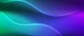 Vector Abstract Curves in Dark Purple, Blue and Green Gradient Background Banner Royalty Free Stock Photo
