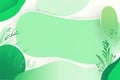 abstract banner background with green color and leavesabstract banner background with green color