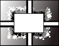 Abstract banner on black with squares Royalty Free Stock Photo