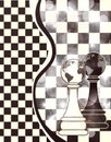 Abstract banner with chess pawn Royalty Free Stock Photo