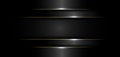 Abstract banner design template black glossy with gold line and lighting effect on dark background and texture Royalty Free Stock Photo