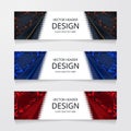 Abstract banner design web template Set, Horizontal header web banner Royalty Free Stock Photo