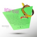 2018 abstract banner with a dog collar for the new year for the background ... Royalty Free Stock Photo