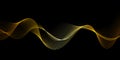 Abstract banner with golden flowing waves Royalty Free Stock Photo