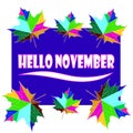 Abstract Banner Hello November