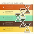 Abstract banner with hourglass infographics