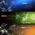 Abstract banner set with dots and lines. Vector illustration. Royalty Free Stock Photo