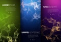 Abstract banner set with dots and lines. Vector illustration. Royalty Free Stock Photo