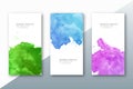 Abstract banner set watercolor colorful paint splash design Royalty Free Stock Photo