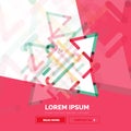 Abstract banner template with arrows, linear