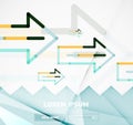 Abstract banner template with arrows, linear