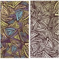 Abstract banners set with abstract triangles and curl Royalty Free Stock Photo