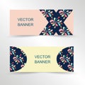 Abstract banners - website headers with geometricaly shaped pattern