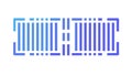 Abstract barcode pattern digital data scan technology vector, vector design Generative AI Royalty Free Stock Photo