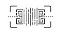 Abstract Barcode Scan Outline Icon, vector design Generative AI Royalty Free Stock Photo