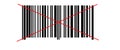 Abstract barcode security pattern on white background